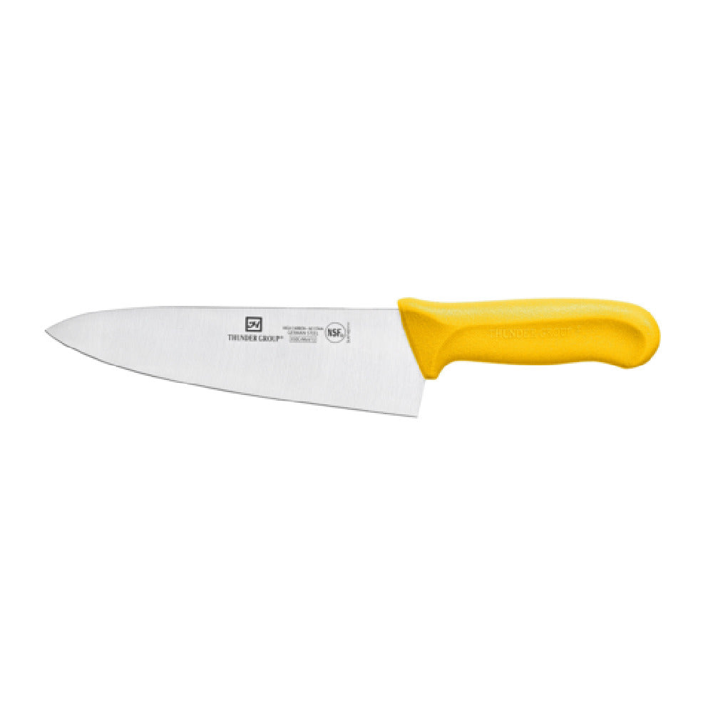 Thunder Group SLKF409YW Chef's Knife 8" Blade Yellow Polypropylene Handles