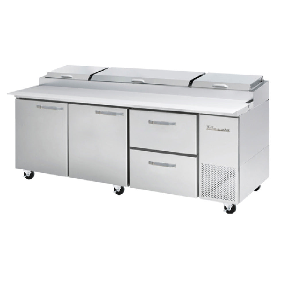 Blue Air BAPP93-D2R-HC - Pizza Prep Table, Three-section, 93-1/4"W