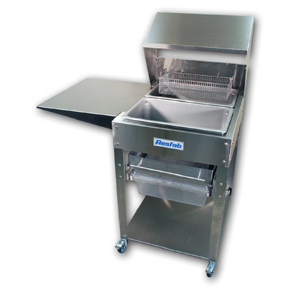 Resfab BT-2 Breading Station Floor Model Stainless Steel Breading & Dipping Pans