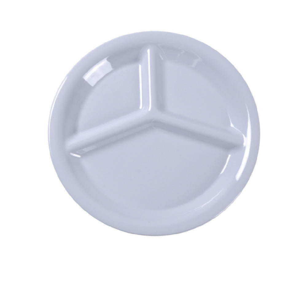 Yanco MS-710WT Milestone Compartment Plate 10" Dia. 3-compartments