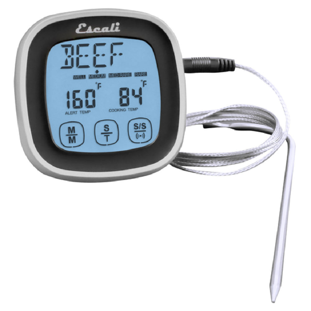 San Jamar THDGTMTS Escali Probe Thermometer & Timer Touch Screen 7-1/4" Probe
