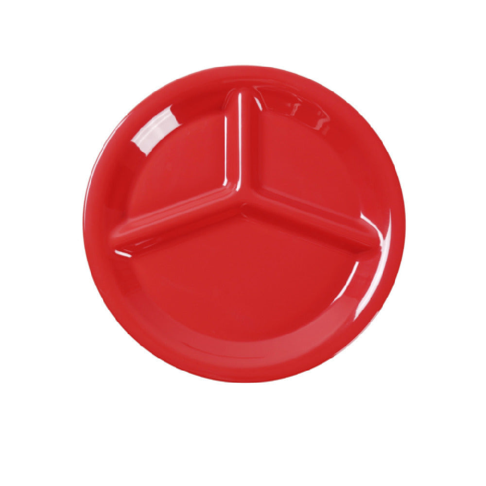 Yanco MS-710RD Milestone Compartment Plate 10" Dia. 3-compartments