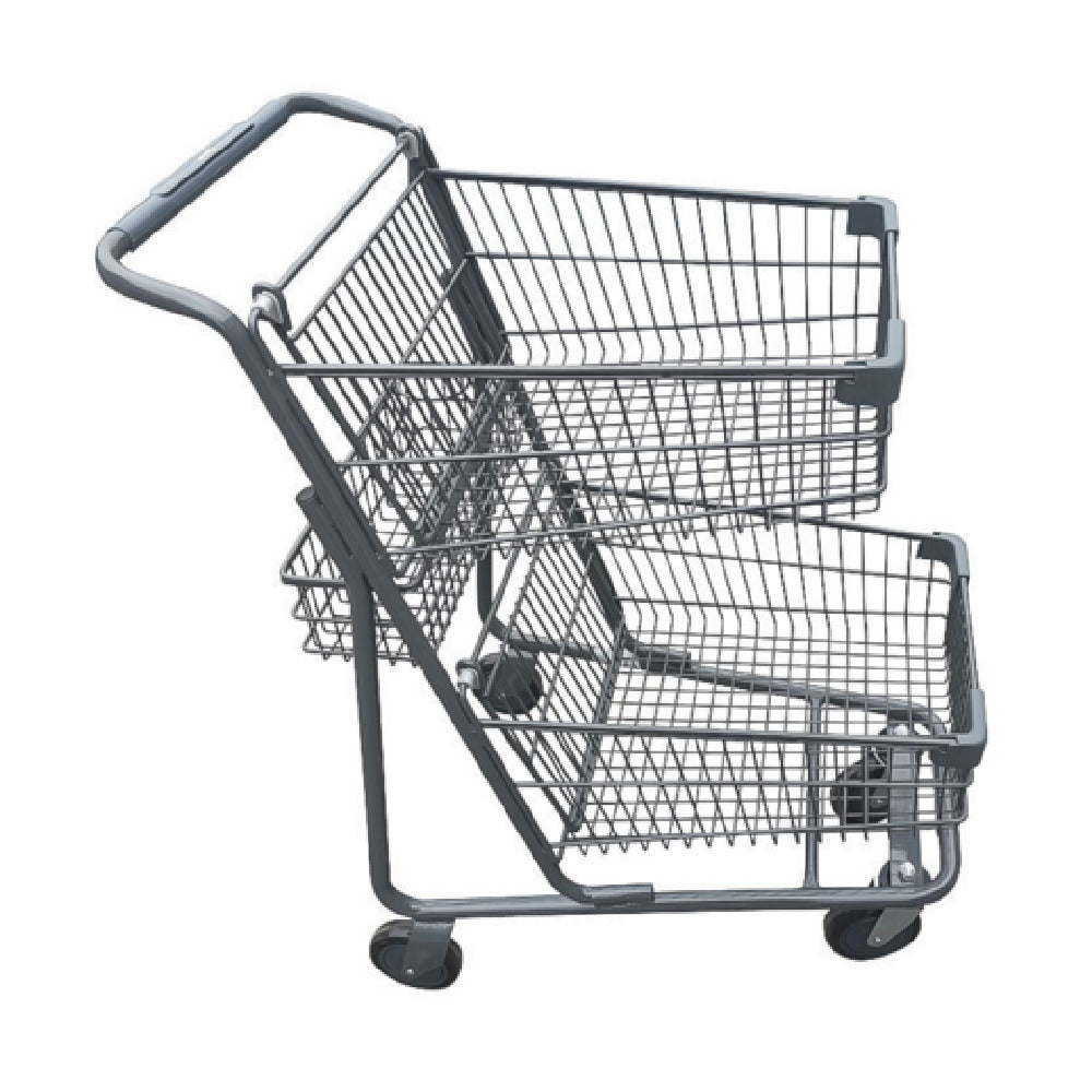 Omcan 44555 (44555) Shopping Cart Double Basket 70L Capacity