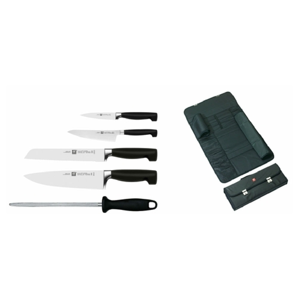Zwilling 35168-006 Four Star® Knife Roll Set 6-piece Includes: 8" Chef Knife