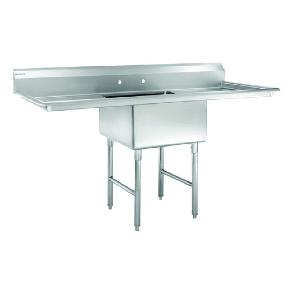 Hubert 29N-049 - Kratos® Compartment Sink, 23"W X 23"D X 12"H Bowl Size, (2) 24" Drain Boards