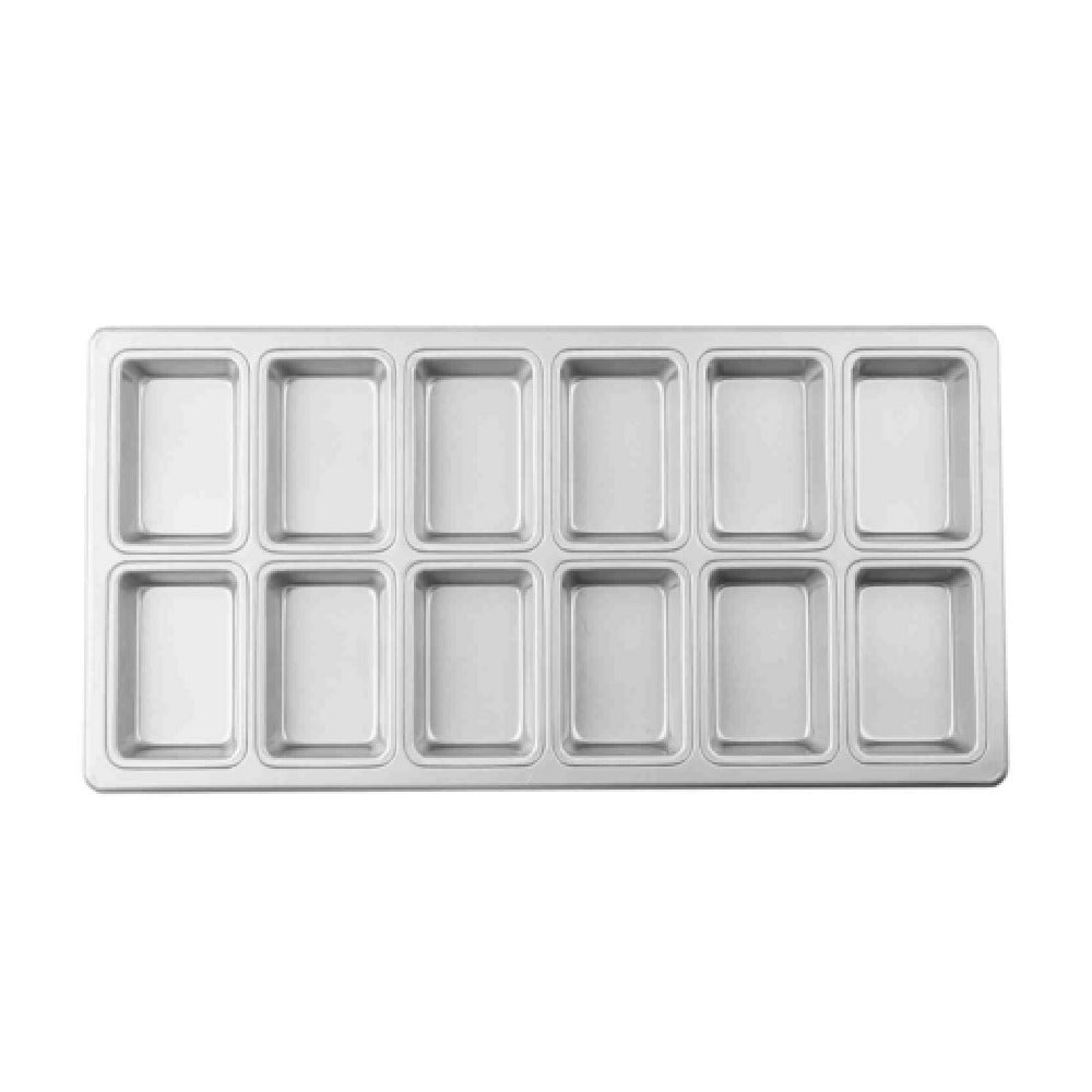 TableCraft Products 13531 - Mini Loaf Pan, 19-1/2"W X 10"D X 1-1/4"H, 12 Moulds
