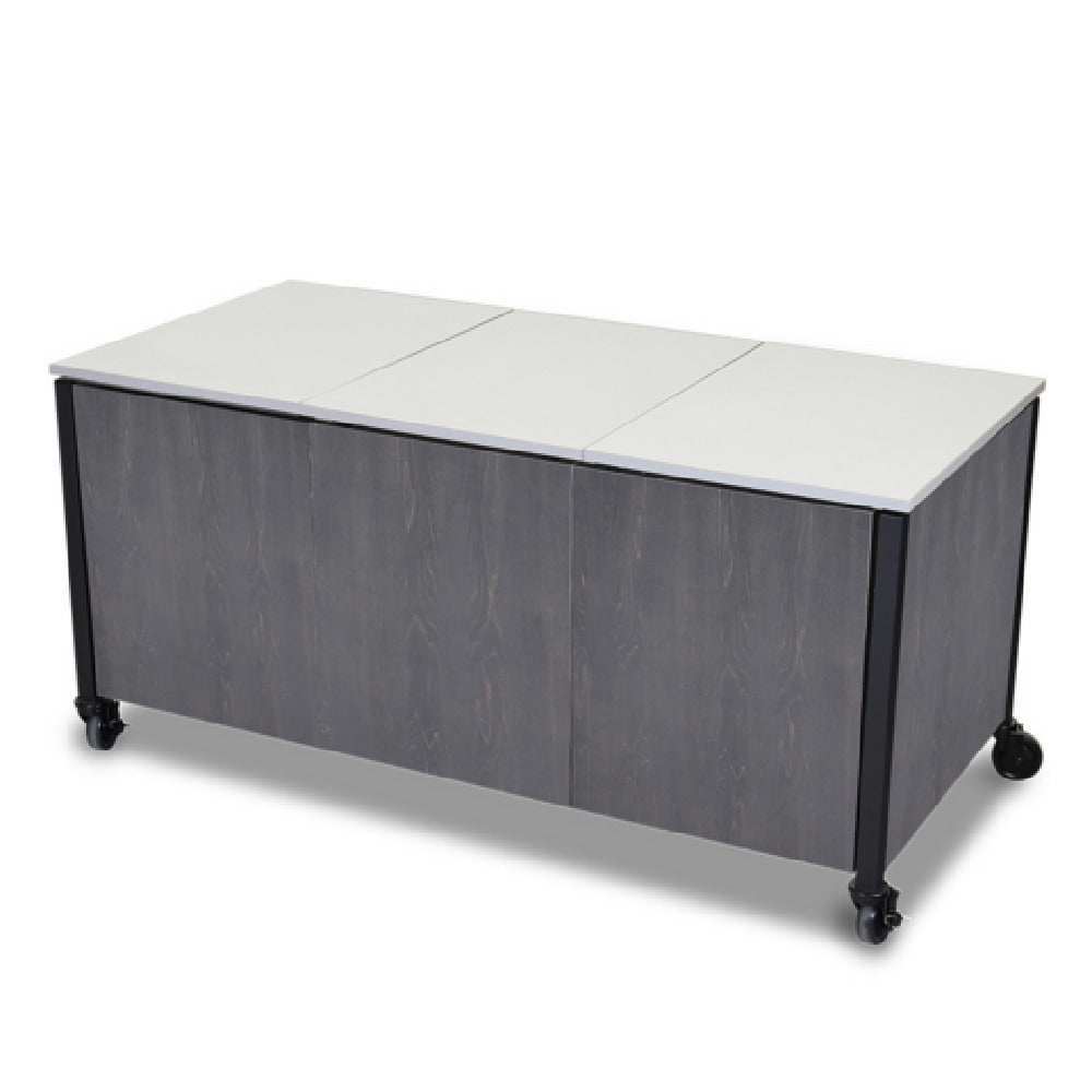 Forbes Industries 5071B - Trio Action Station Single Table, Veneer Panels, (3) Blank Appliance Tiles