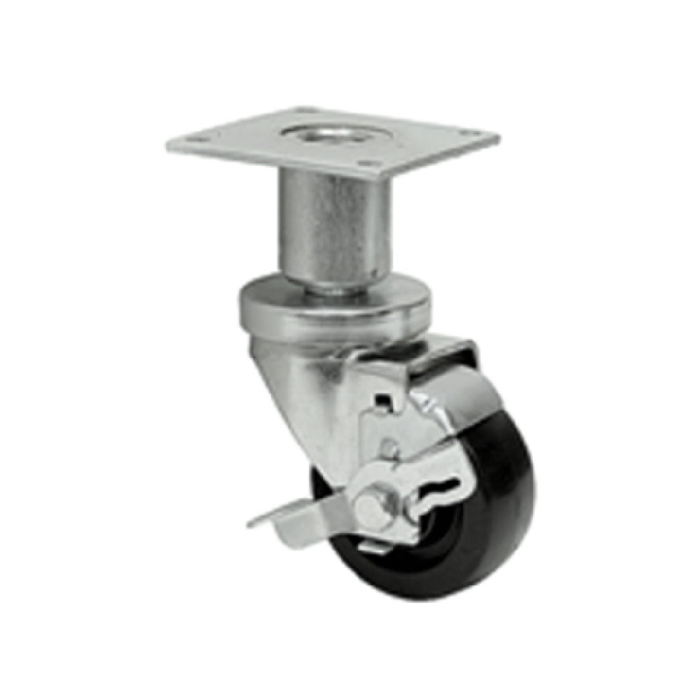 Klinger's Trading 3-ADJ-FLAT Swivel Casters 3" X 1-1/4" Plastic 250 Lb. Capacity Each