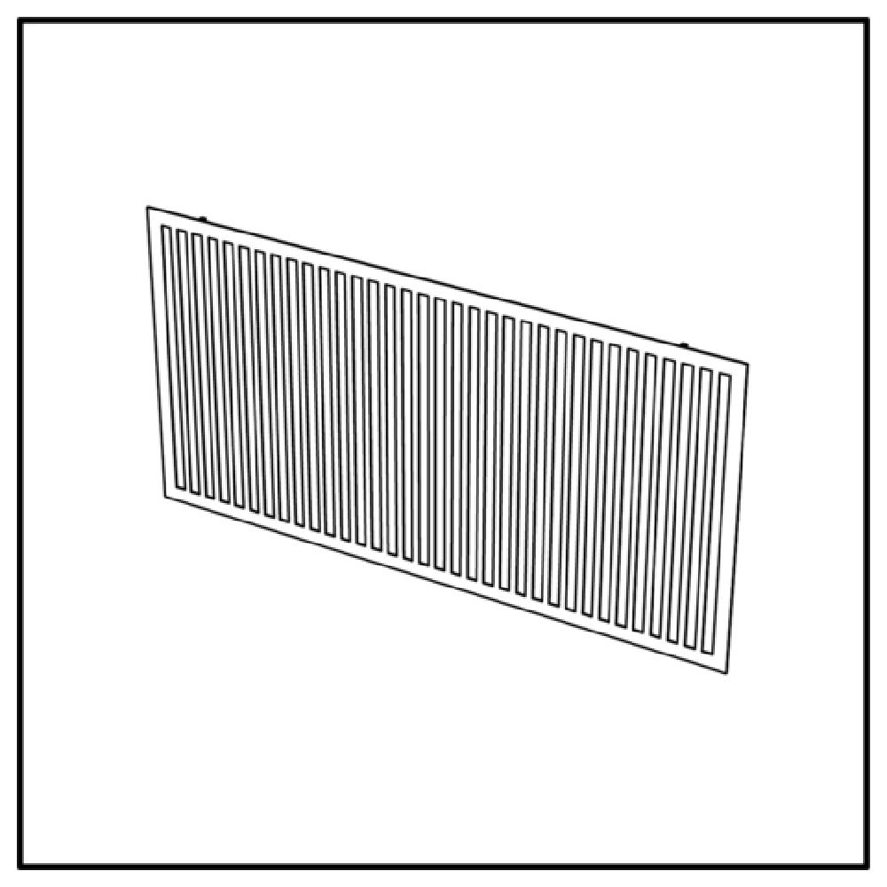 Bauscher Hepp VE-38065 - Venta® Metal Panel, With Cut-out Decor "STRIPES" To Cover The Front Of The Buffet Table
