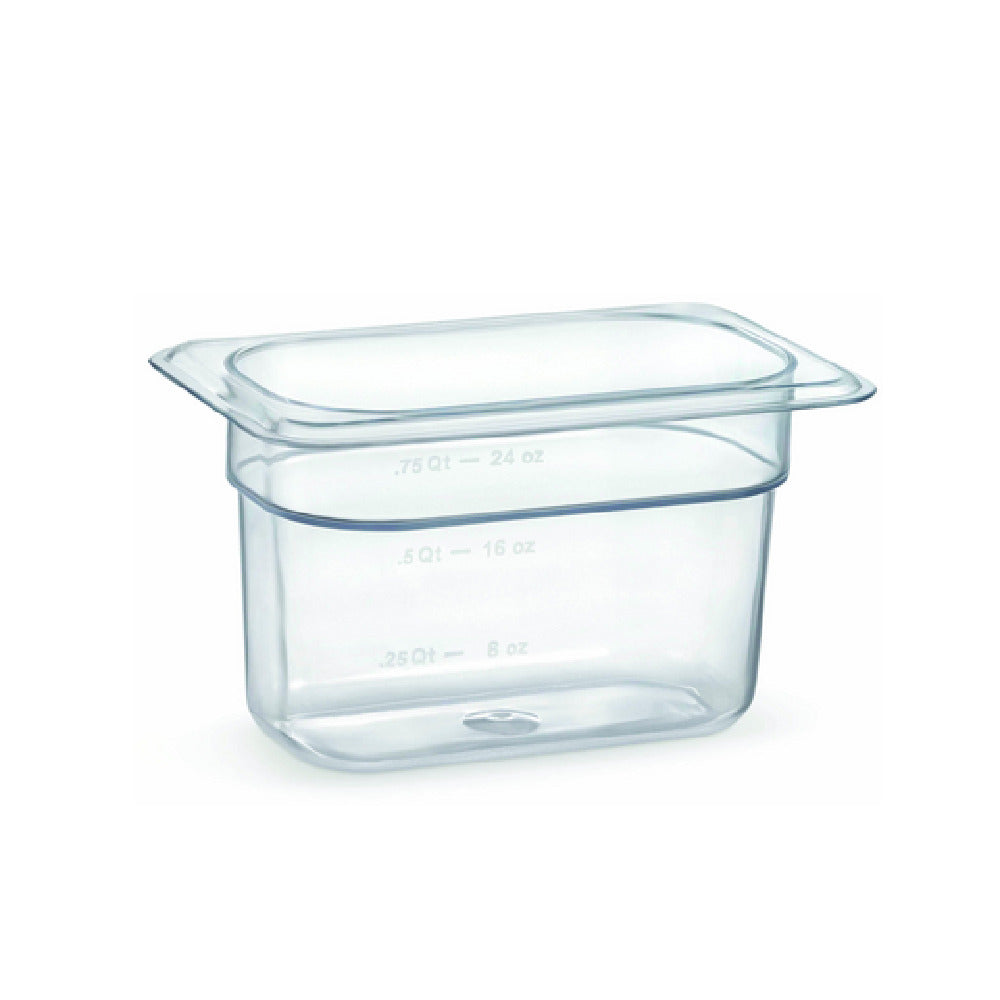 Hubert 22023 - Hubert® Cold Food Pan, 4-1/4"L X 6-15/16"W X 4"D, Ninth-size