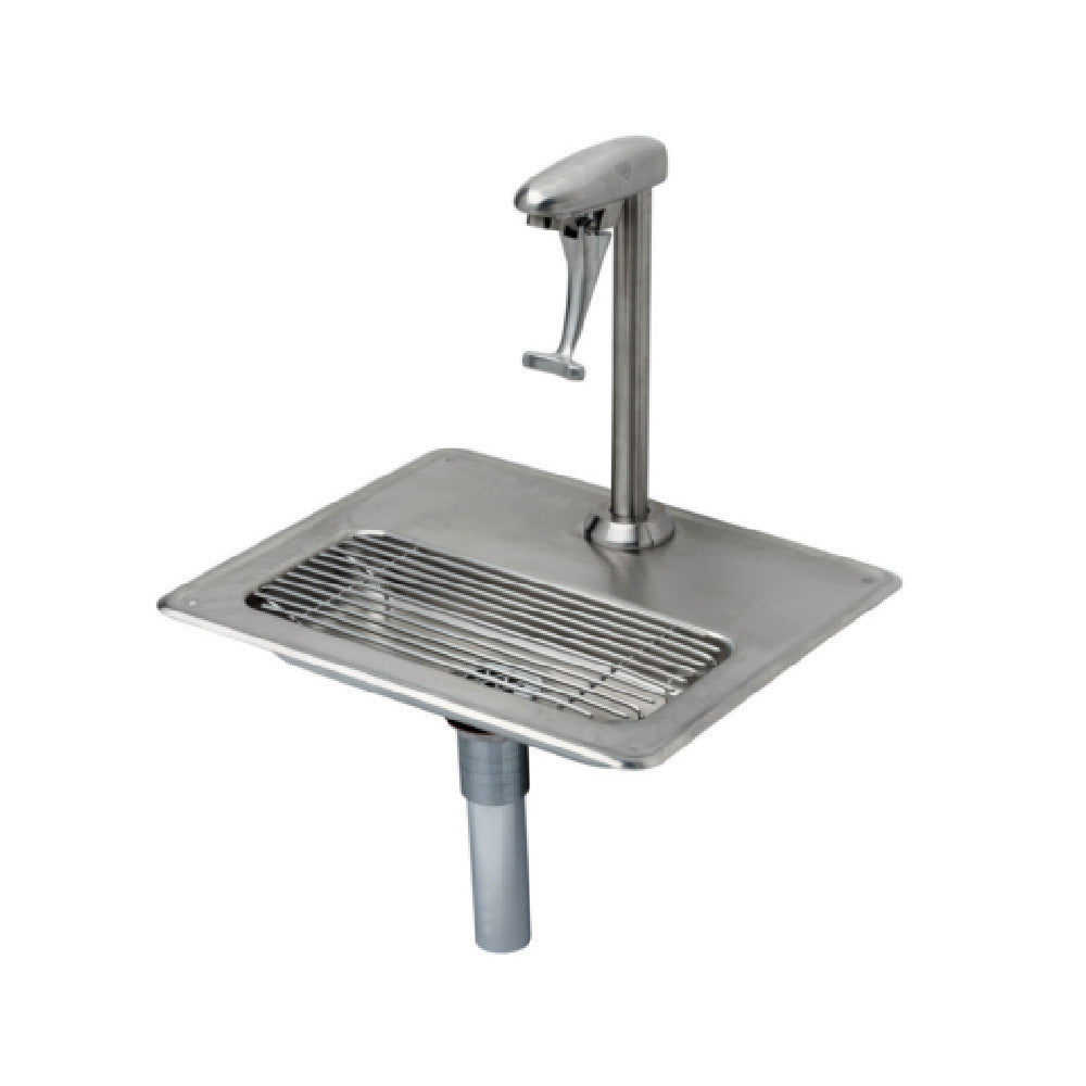 T&S Brass S-1230 EverSteel Deck Mount Stainless Steel Water Station W/ Pedestal Type Stainless Steel Glass Filler