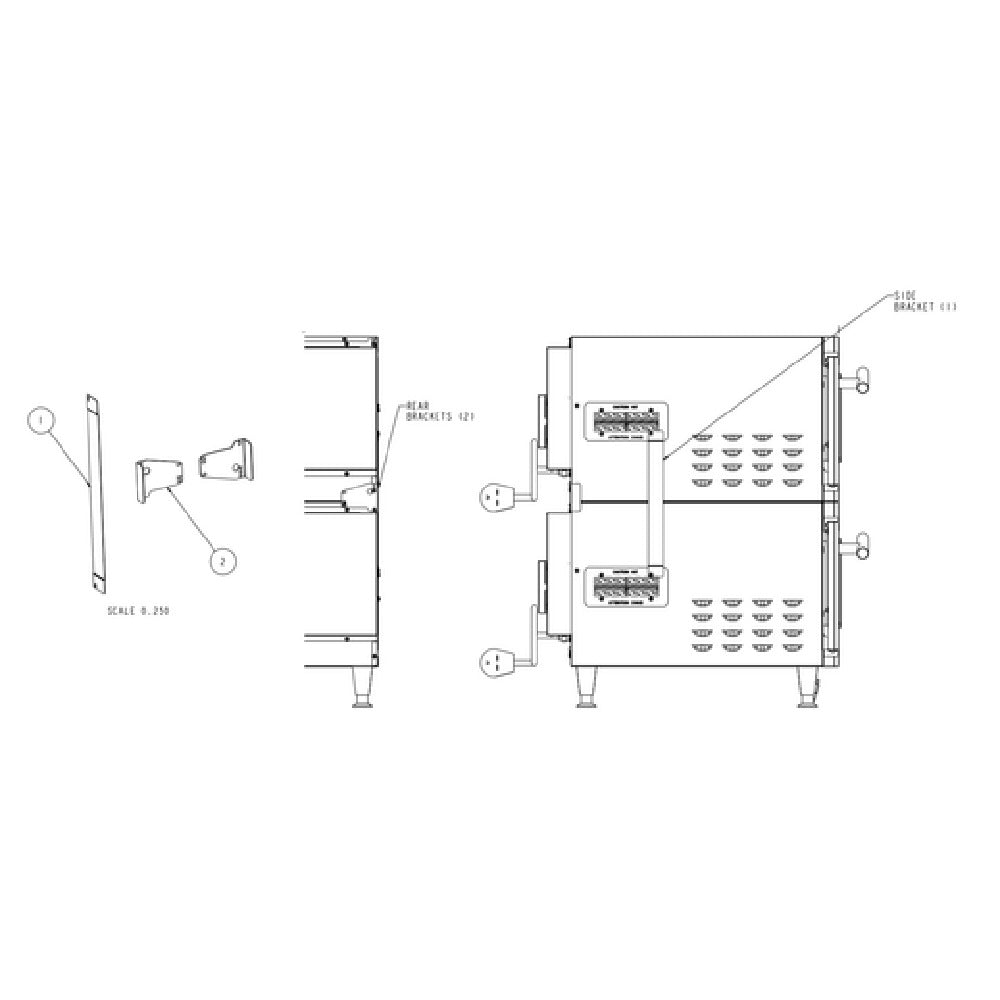 Ovention OVNTN-STK-12 - Stacking Kit For MILO-16 Up To 3-decks, One Each Required For 2nd And 3rd Decks