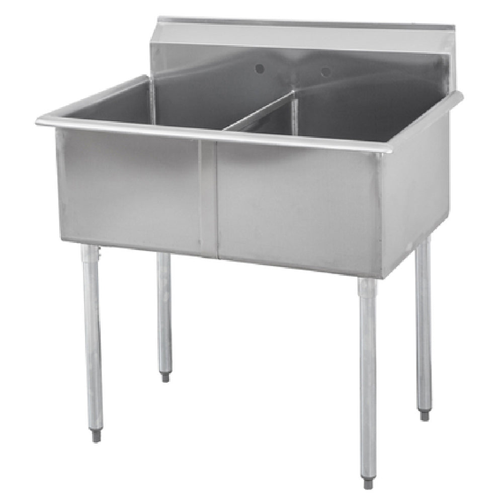 Sapphire Manufacturing SMSQ1214-2 Budget Sink Two Compartment 27"W X 17-1/2"D