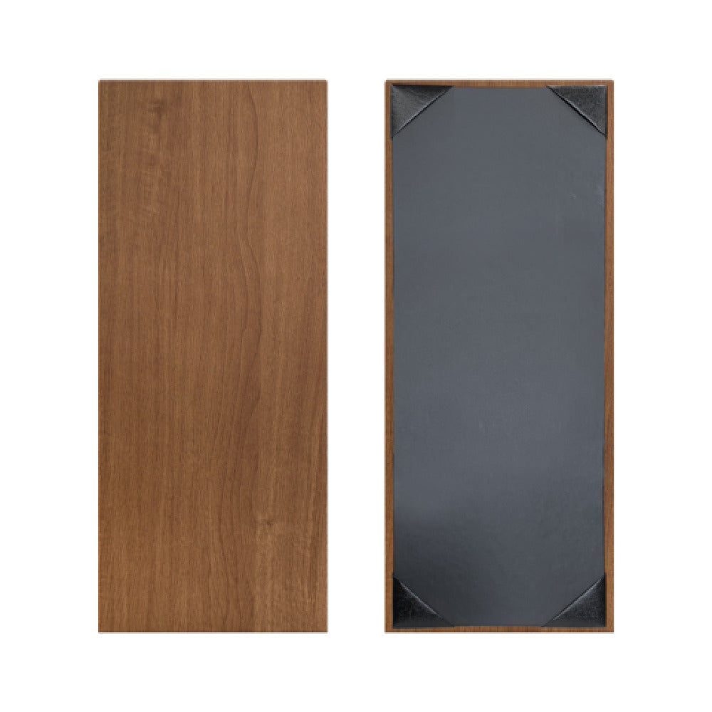 Risch SHERWOOD-1V 4.25X11 Sherwood Hardback Faux-wood Menu Cover (specify Color)