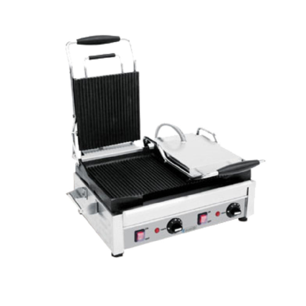Eurodib SFE02365-240 Panini Grill Double Ribbed Top & Bottom