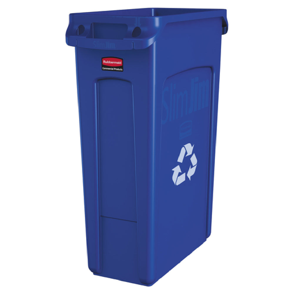 Rubbermaid FG354007BLUE - Slim Jim® Station Recycling Container, 23 Gallon, 22"W X 11"D X 30"H