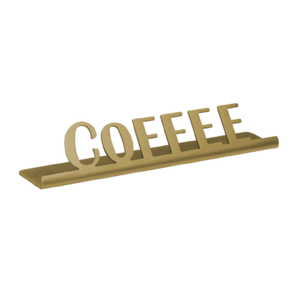 Service Ideas 1C-ST-COFFEE-SIGN-VG Service Ideas Laser Cut ID/Table Sign 18/8 Stainless