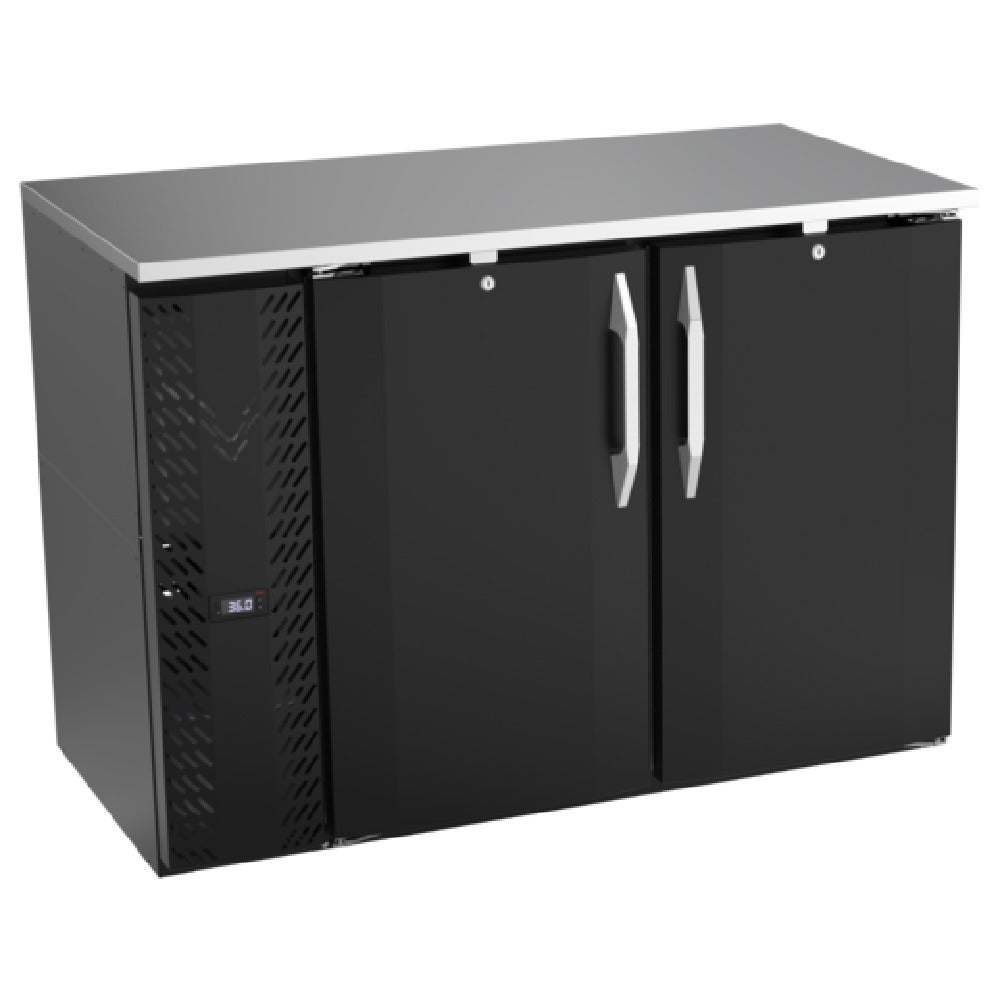 Victory VBBN48HC-B - Back Bar Refrigerator, Two-section, 48"W X 26-1/8"D X 34"H