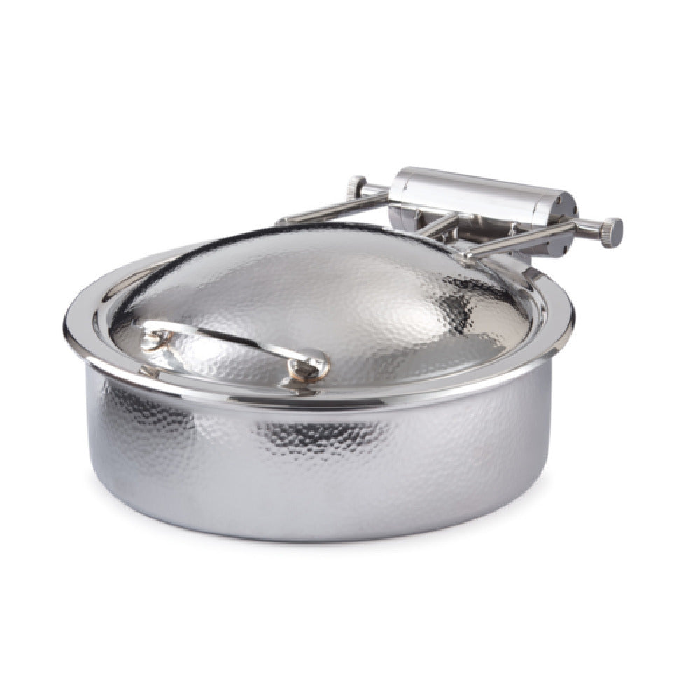 Steelite DW06WGHMSS Round Hammered Induction Chafer 2.0 Gal 18.25"W X 15.75"D X 6.0"H