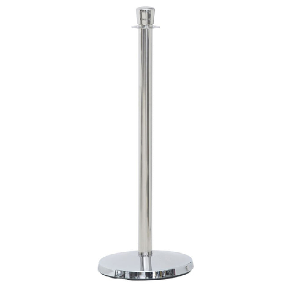 Hubert 12940 - Rope Guidance Base & Post, Includes: (1) 38-1/4"H Post & (1) 14" Dia. Tapered Concrete Base With Protective Rubber Floor Guards