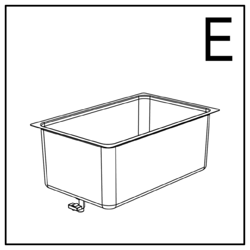 Bauscher Hepp VE-20017 - Venta® 1 X ICE WELL ELEMENTS, Stainless Steel