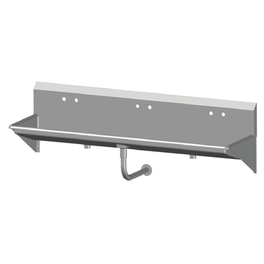 SPG MSHS-5 - Universal Stainless Multi-Station Hand Sink, Wall Mount, 60" X 20" Front-to-back
