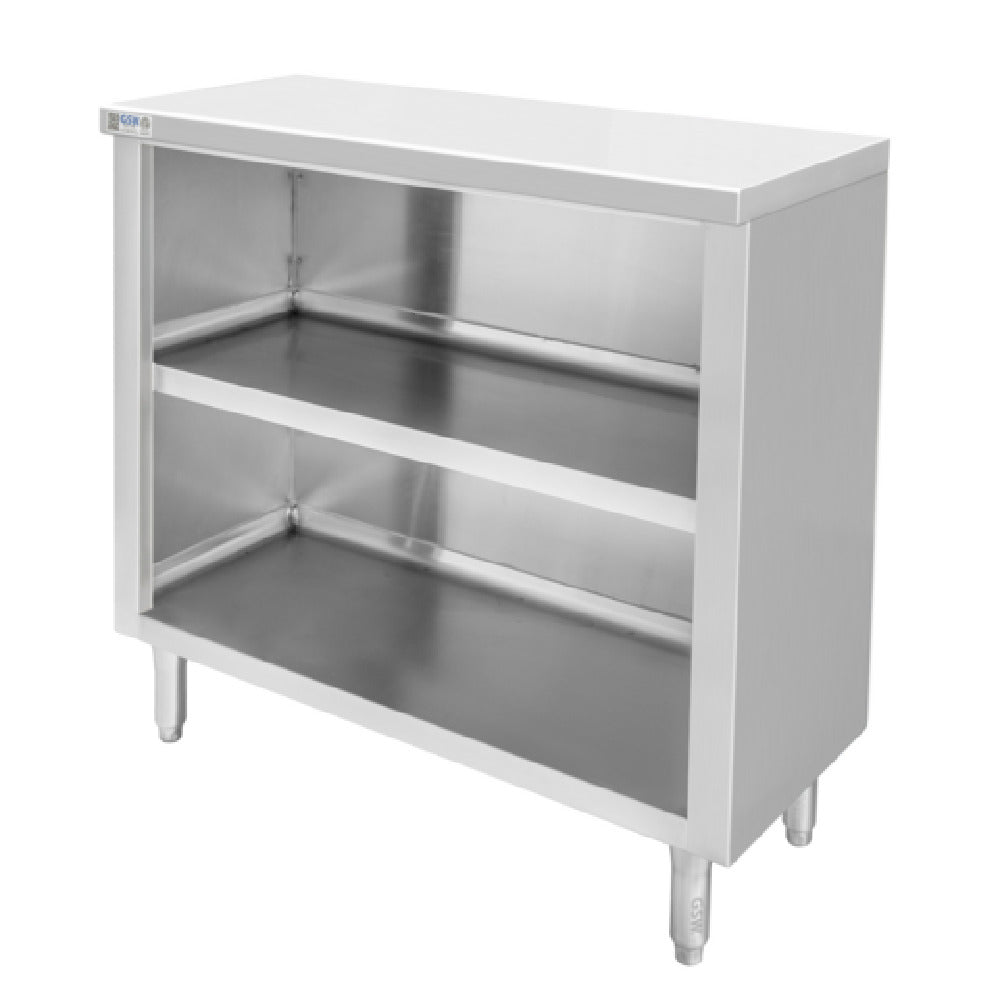 GSW USA CDN-1572 Dish Cabinet 15"W X 72"L X 35"H 18 Gauge Polished Stainless Steel Top