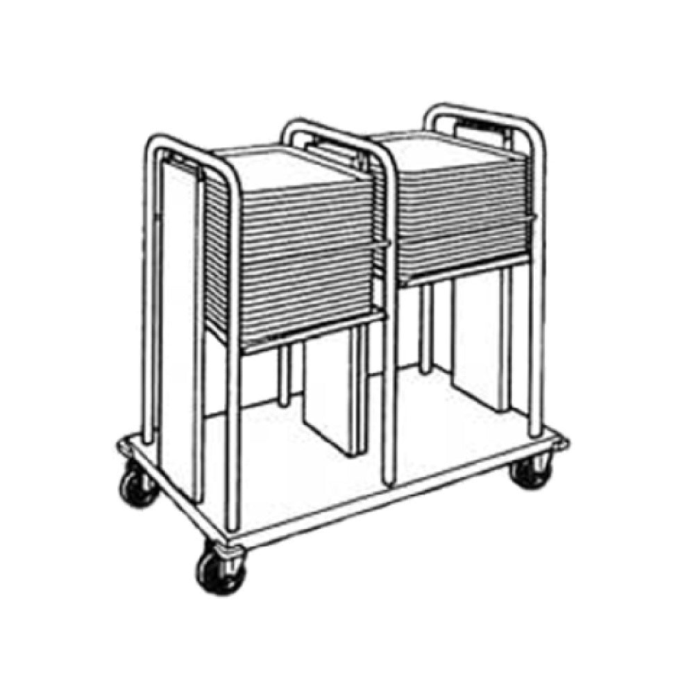 Piper Products PT/1014MO2 - Mobile Tray Dispenser, Solid Bottom, Self-leveling