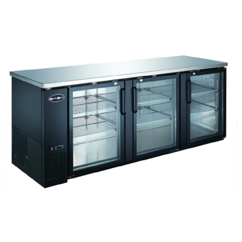 SABA SBB-27-90G Back Bar Cooler Three-section 90-3/8" W