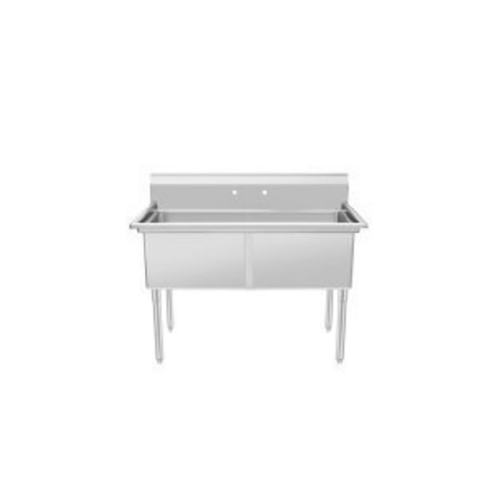 Atosa USA, Inc. SS1818D21N - Two Compartment Sink, 41"W X 23-1/2"D X 43-3/4"H, 18" X 18" X 12" Bowl Dimensions