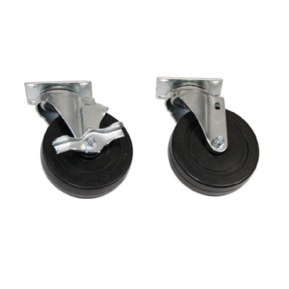 Klinger's Trading 5FLAT-BR Swivel Plate Caster Flat Top With Brake