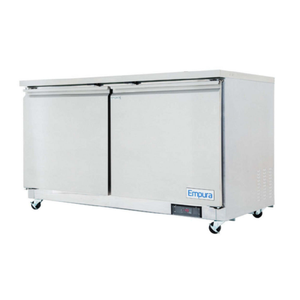 Empura E-KUC60F - Undercounter Reach-In Freezer, 61.2"W X 29.9"D X 35.5"H, 13.2 Cu. Ft. Capacity