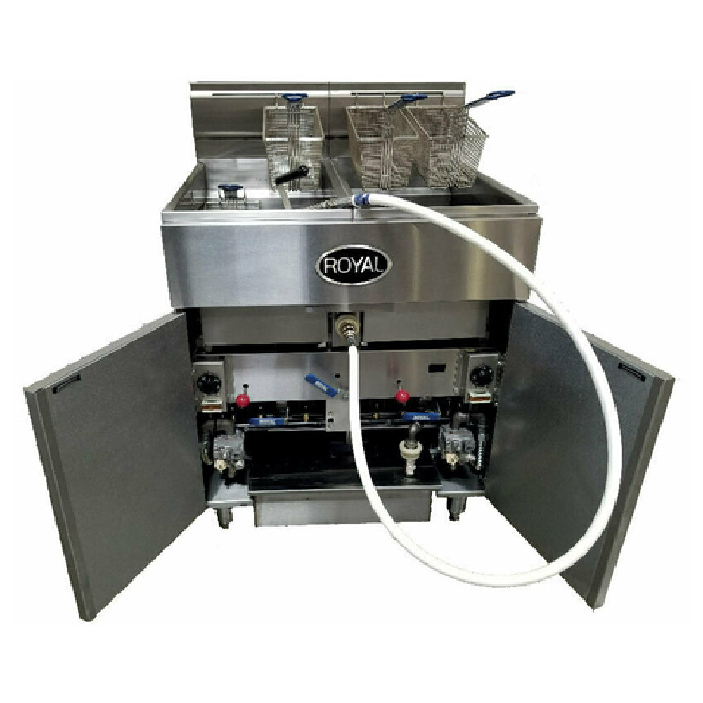 Royal Range Of California RFT-50-4-DM2_NAT Multivat Fryer Battery Gas Floor Model