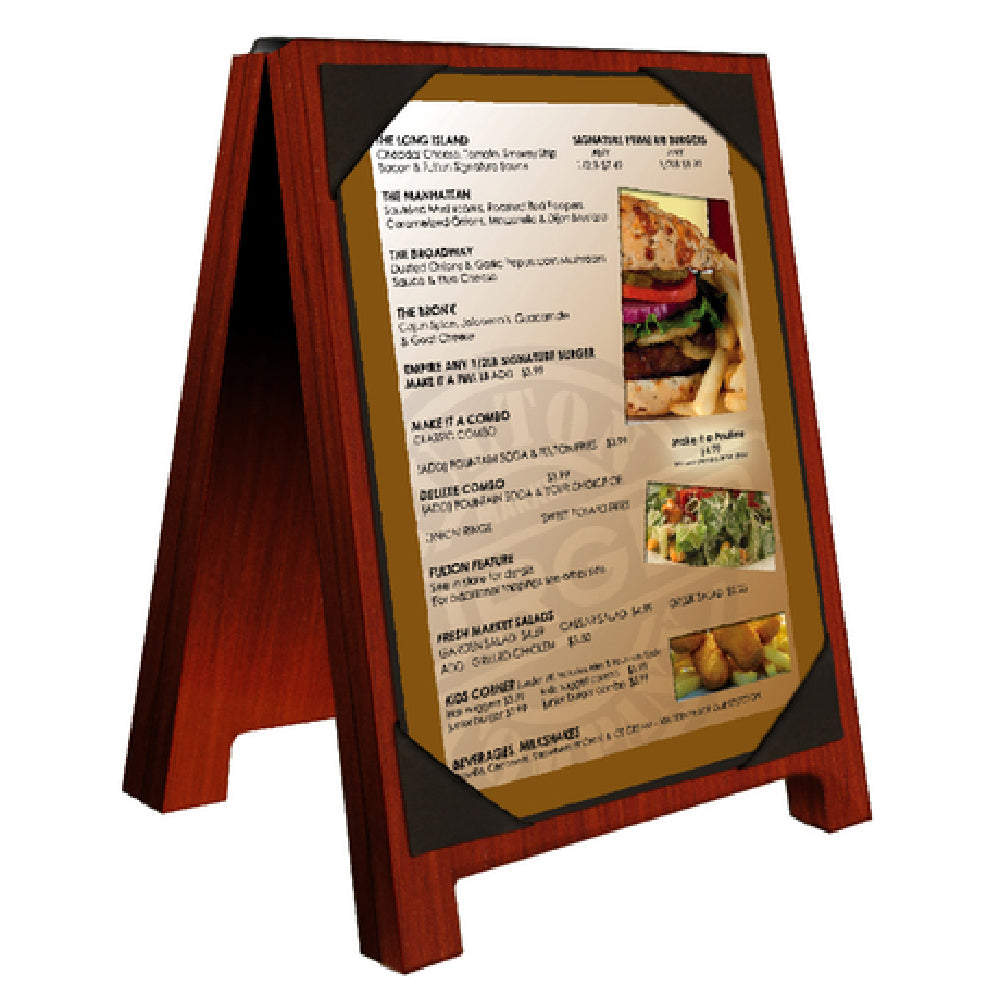Menu Solutions WDSD-PIX-B Sandwich Menu Board 5" X 7" Insert Double Sided With Picture Corners