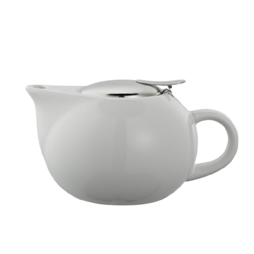 Service Ideas TPC16WH Service Ideas Ceramic Teapot Round 16 Ounce