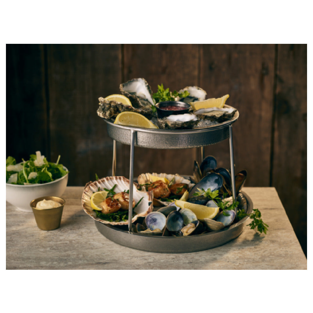 Steelite GWSFS22228V Seafood Stand 2-tier Stainless Steel
