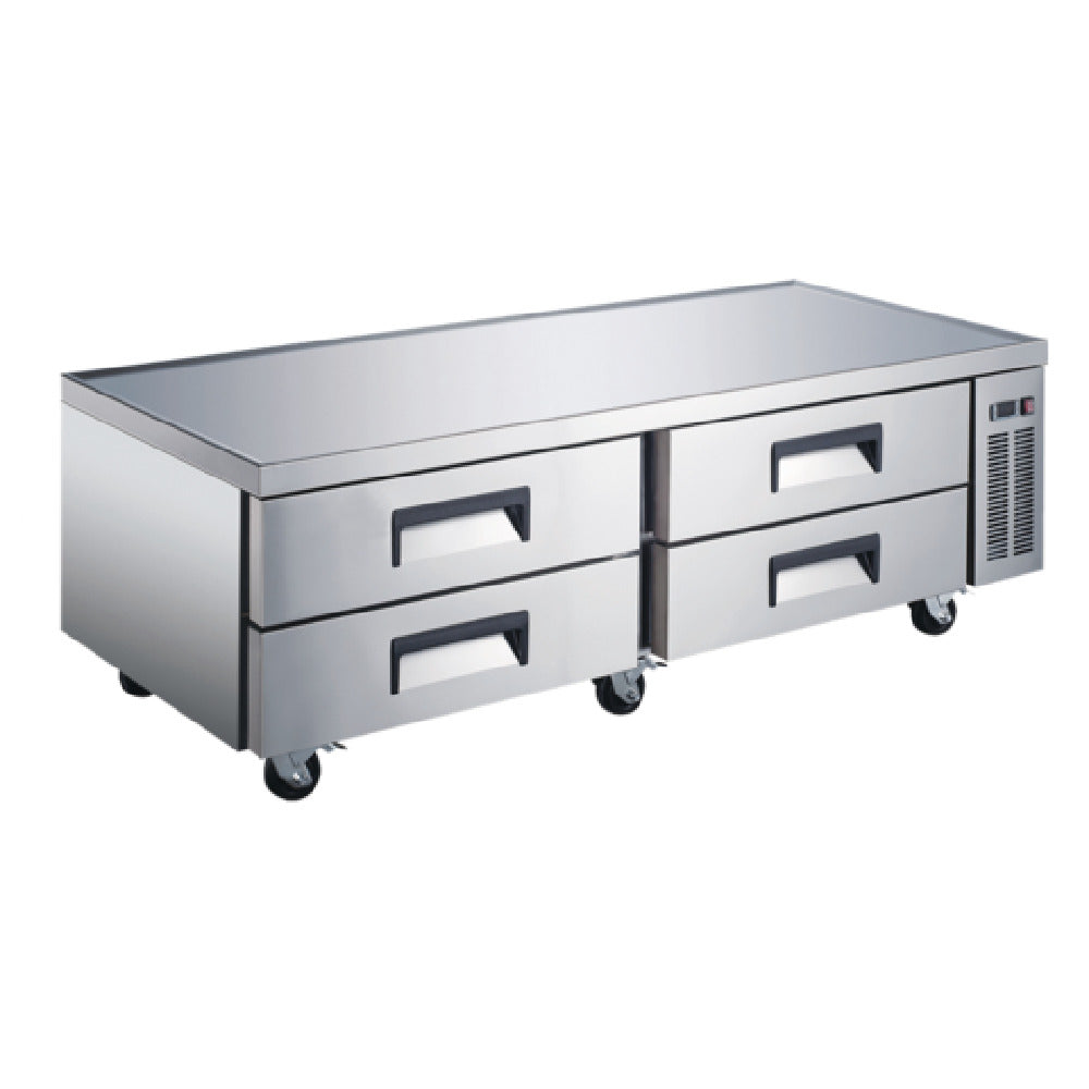 Admiral Craft USCB-84 - U-STAR Refrigerated Chef Base, 84"W X 32"D X 25-3/4"H, 19.1 Cu.ft. Capacity