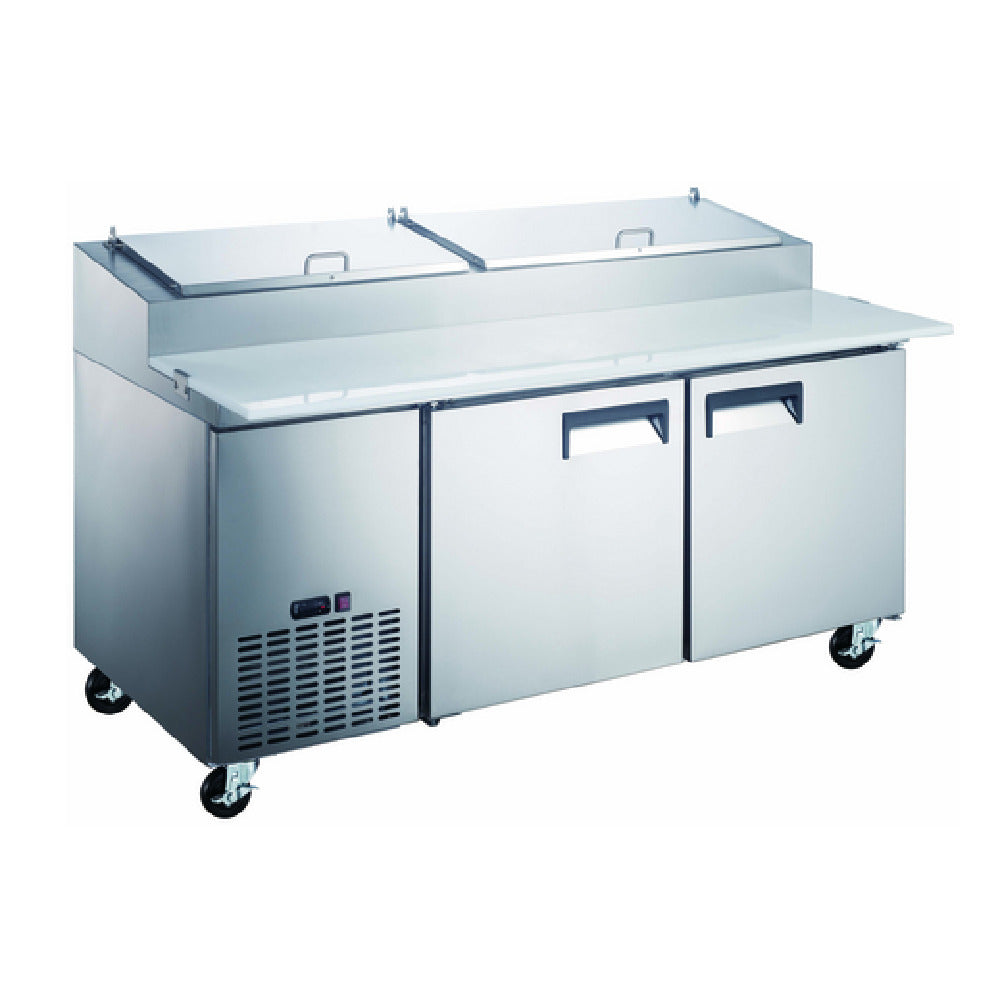Admiral Craft GRPZ-2D/67 - Grista Refrigerated Pizza Prep Table, 2-section, 67.3"W X 31.5"D X 39.4"H