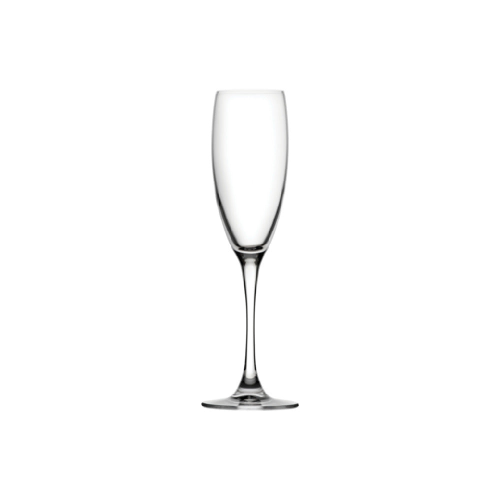 Steelite P67076 Flute Glass 5.75 Oz. (H 9" M 2-3/4" T 2" B 2-3/4") Crystalline