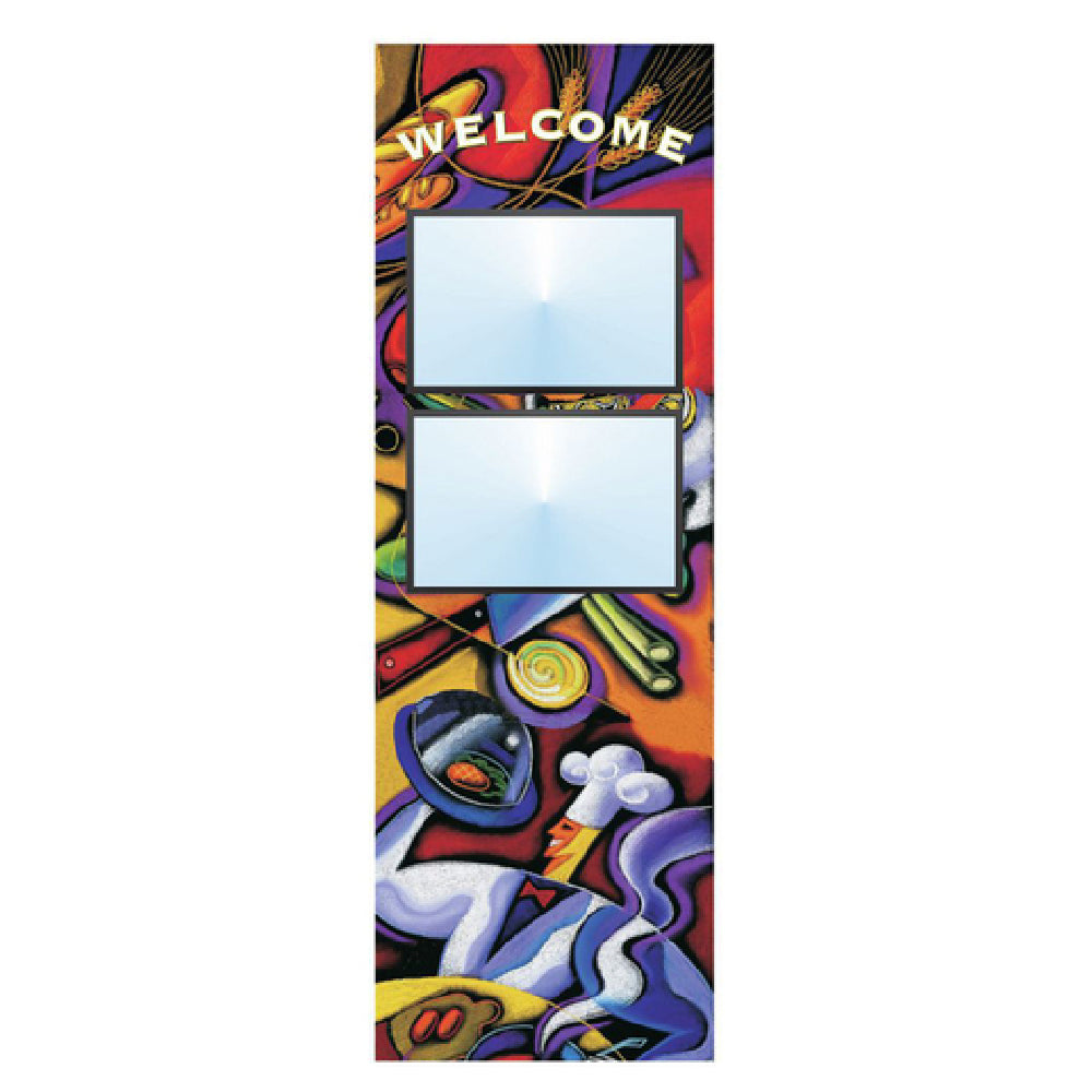 Hubert 95773 - Menu Board, 2-pocket, Floor Stand