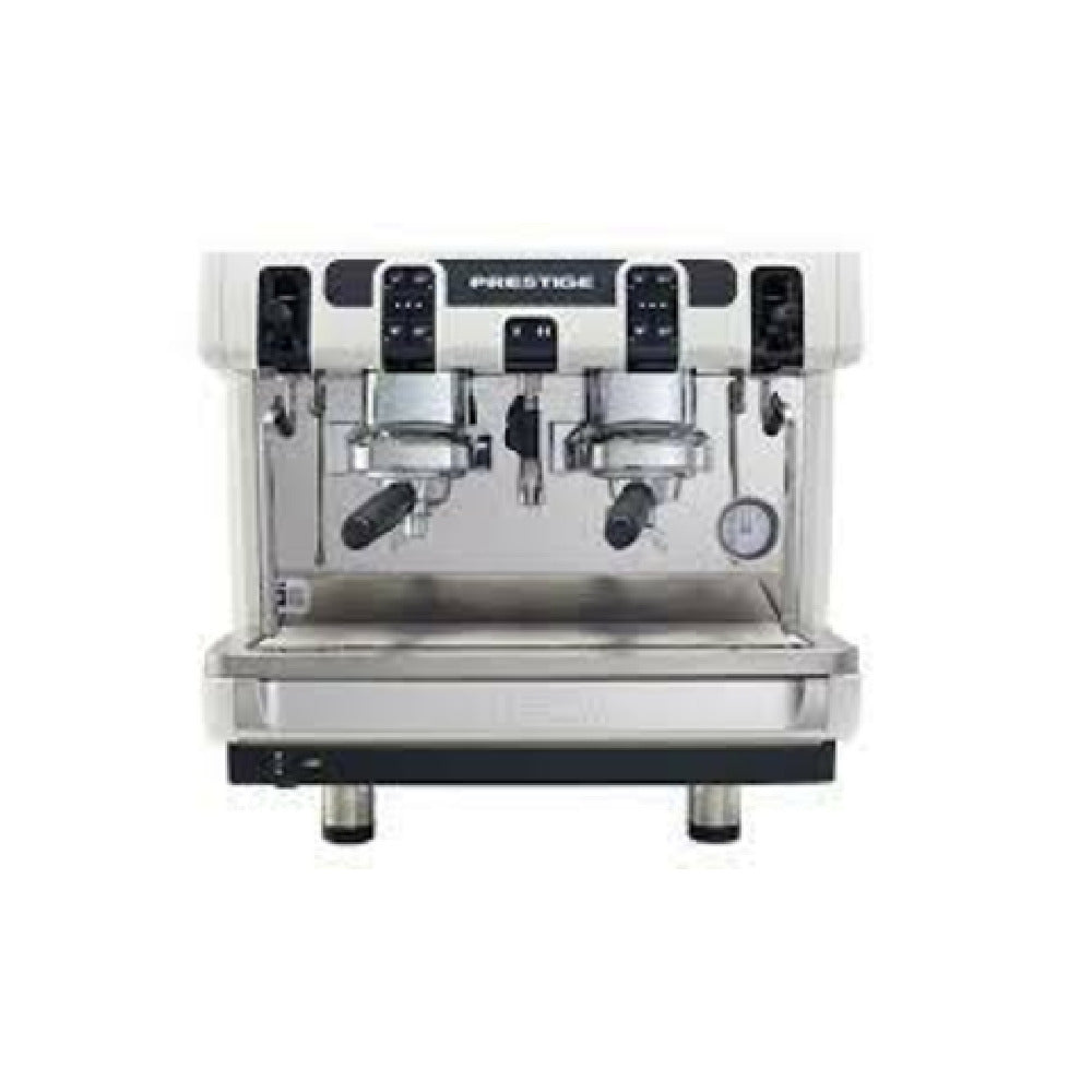 Espresso Soci PRESTIGE TALL CUP A/2 VA EC L BL Faema Prestige Tall Cup A/2 2 Group Espresso Machine With Patented Thermosyphonic Adjustable Knobs. 11 Liter Boiler 1 Hot Water Wand