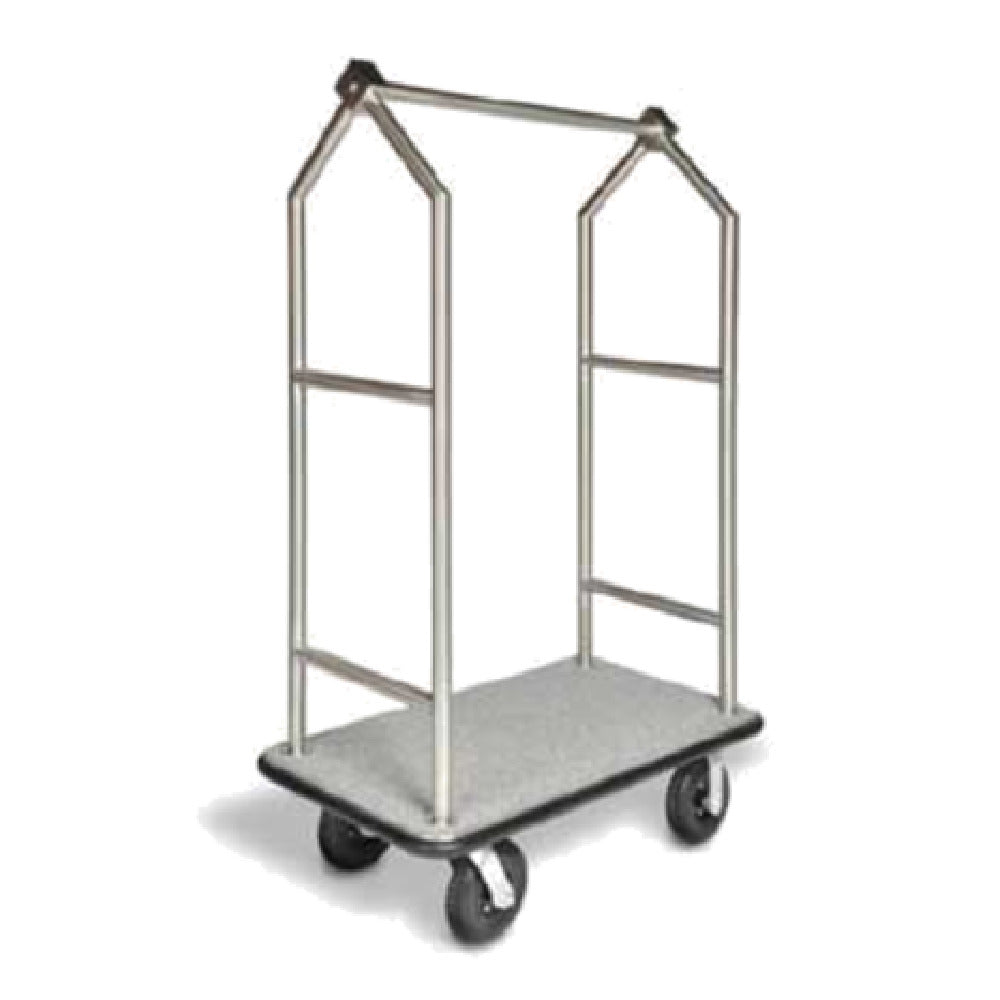 Central Specialties 2699BK-010-GRY Bellman's Cart 44"W X 24"D X 71"H Angled Top Style