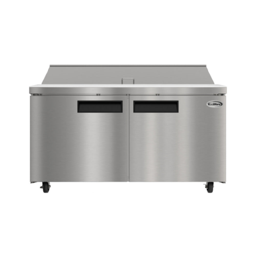 Koolmore KM-PTR60-2D - Salad And Sandwich Prep Table, 60.2"W, 18.4 Cu Ft.