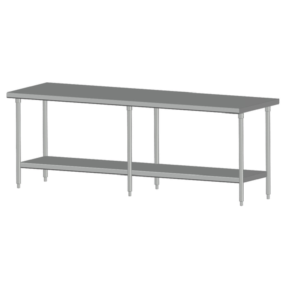 SPG 10-SL-SLS-24 - Universal Stainless Work Table, 120"W X 24"D, 14/300 Series Stainless Steel Top