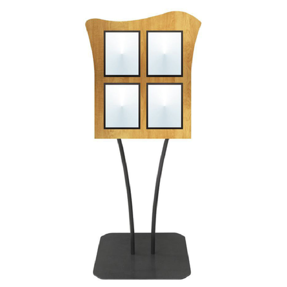 Hubert 82676 - Menu Board, 4-pocket, Floor Stand