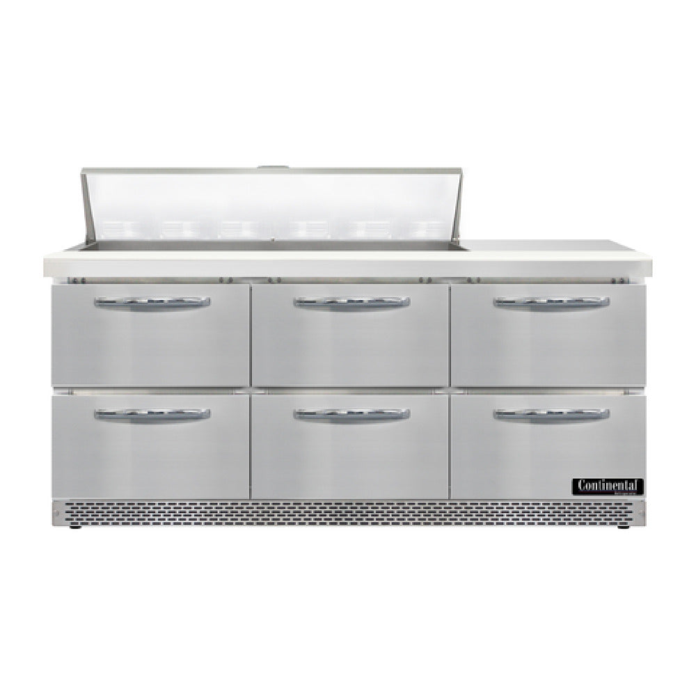 Continental Refrigerator D72N12-FB-D Designer Line Sandwich Unit Front Breather