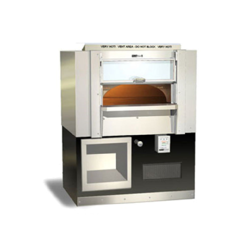 Wood Stone FD-6045-RFG-L-IR Fire Deck Stone Hearth Oven Radiant Burner On Left Side Of Chamber With Infrared Under Floor Burner