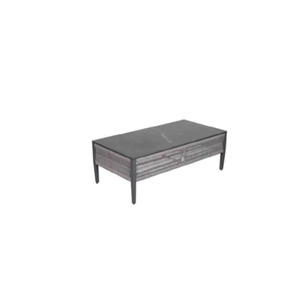 Plantation Prestige Commercial Furniture 8812347-0155 Acadia Chat Table 23" X 47" Gunmetal Grey Finish