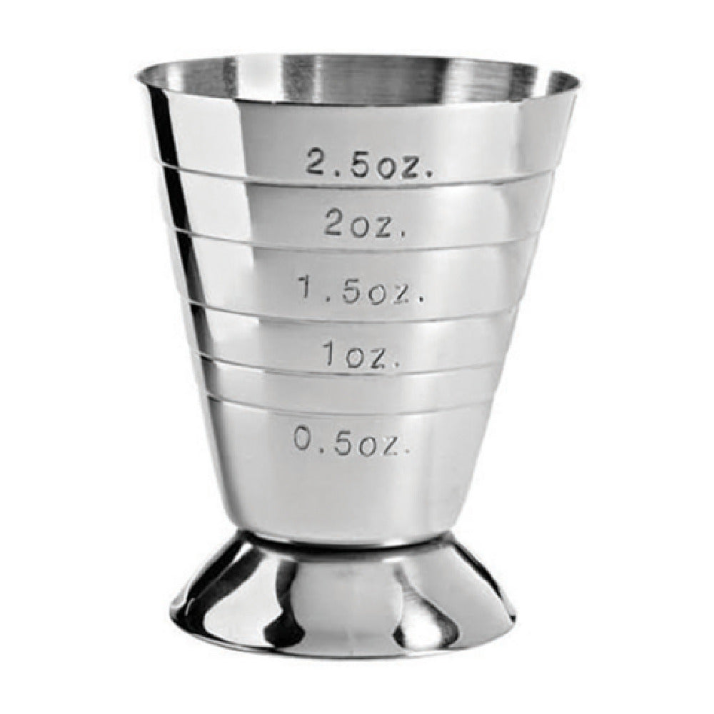 Spill-Stop 100-20 - Multi-Level Jigger, 1/2 Oz. X 2-1/2 Oz. Capacity, With External Markings