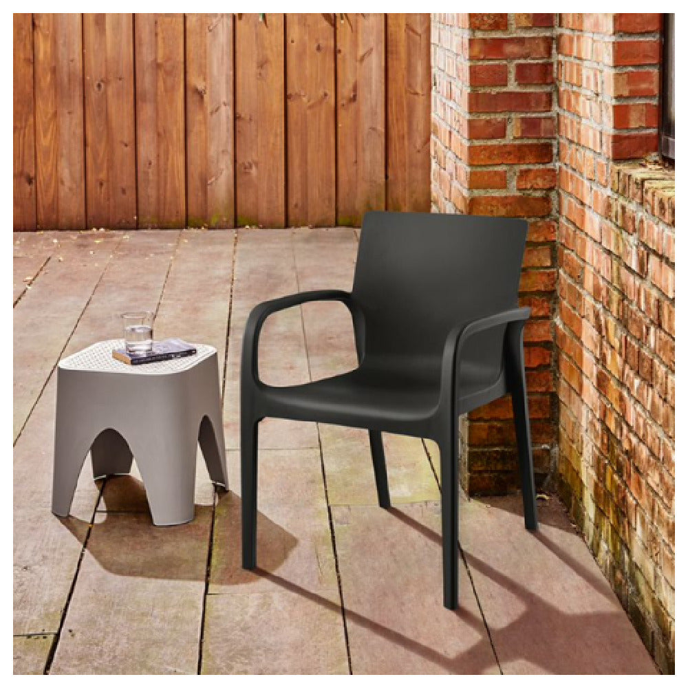 Plantation Prestige Commercial Furniture 2741100-02 Henderson Arm Chair Stackable All Resin